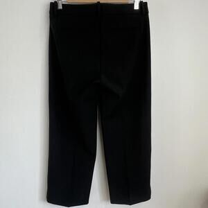 J. Crew 365 Women's Size 6 Black Pleated Cropped Dress Pants Stretch Office Work